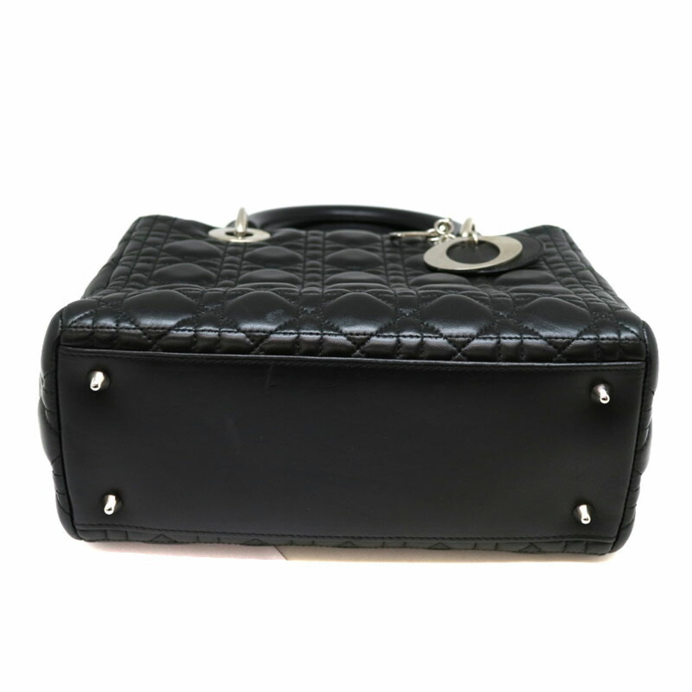 CDIOR Lady Dior Cannage Leather Black Handbag - Picture 6 of 6